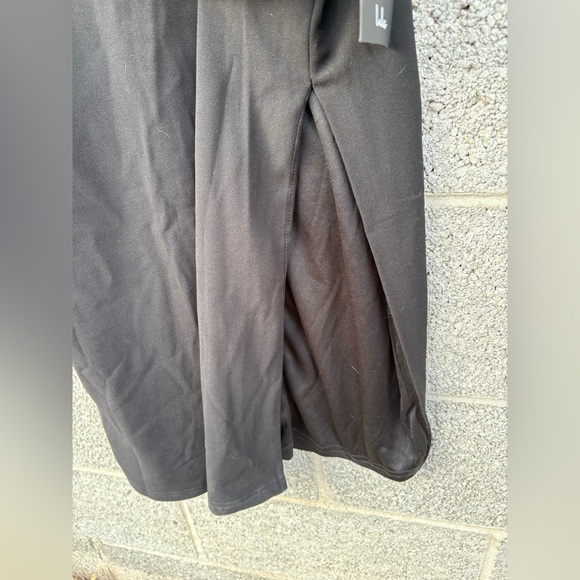 NWT Lulus Dress Medium Black Baby You're The One Sleeveless Bodycon Midi Y2K Zip - Picture 6 of 13